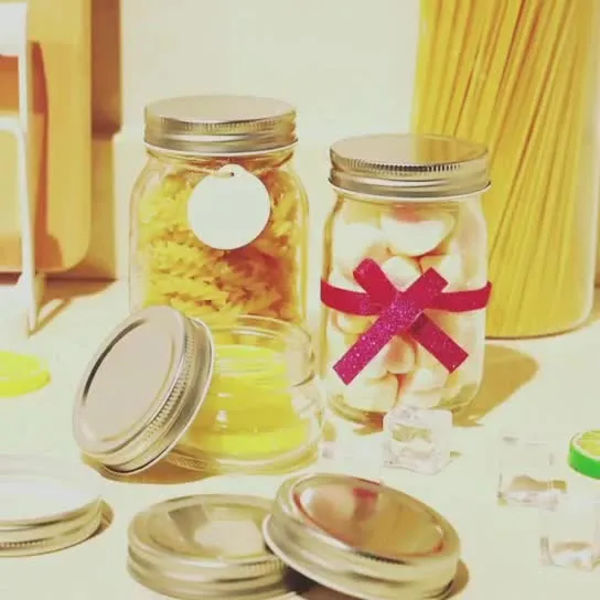 38mm 43mm 48mm 53mm 58mm 63mm 66mm 70mm 80mm 83mm 90mm Glass Food Candle Jars Metal Lids 