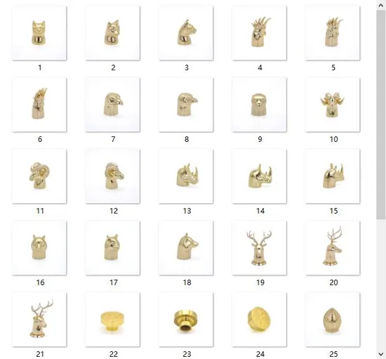 Animal Style Lid Cat Fox Leopard Perfume Bottle Cap Gold Plated Cap 