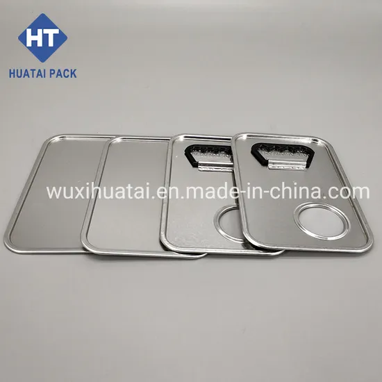 168mm*103mm Square Tin Can Component Top Lid with Plastic Spout 