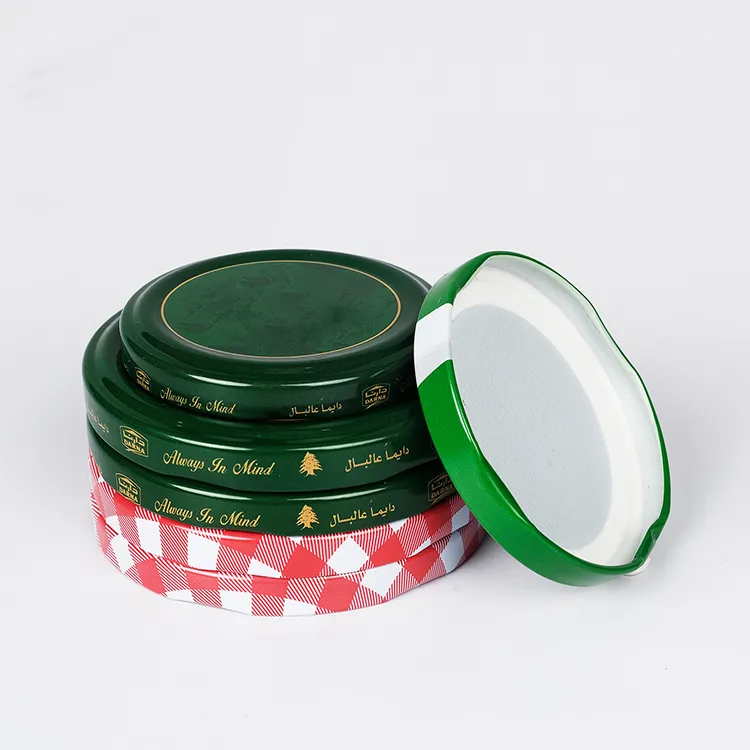 Custom 38mm 43mm 48mm 53mm 58mm 63mm 70mm 82mm Honey Packaging Metal Lug Caps Metal Lug Lid with PVC Liner