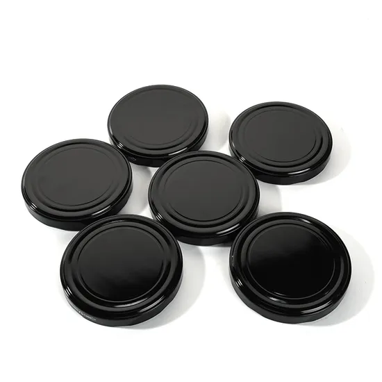 Lug Cap Low MOQ Silver Black Black Metal Lids 