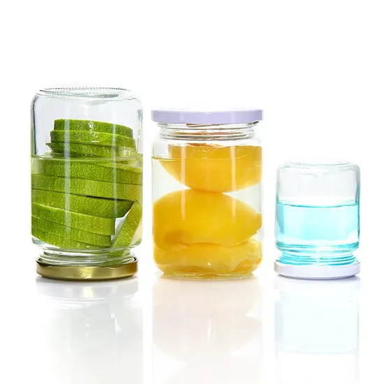 Premium 8oz Glass Cookie Jar with Stylish Black Lid 