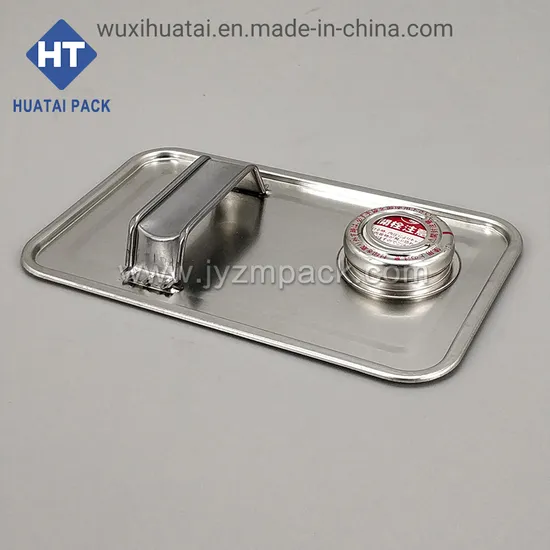 Metal Can Top with Screw Neck, F Style Tin Can Components, Square Tin Can Top with Lid 