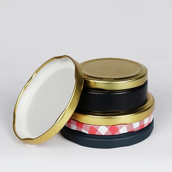 Top Grade 43mm 53mm 58mm 63mm 72mm 100mm Customized Size Sealed Metal Tinplate Lug Lids 