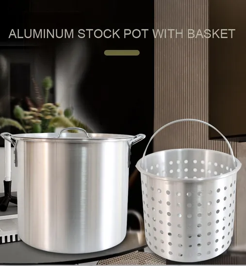 Integral Molding Commercial Aluminum Food Soup Bucket with Basket Lid Ice Bucket Hotel&Restaurant Supplies Kitchen Accessories 